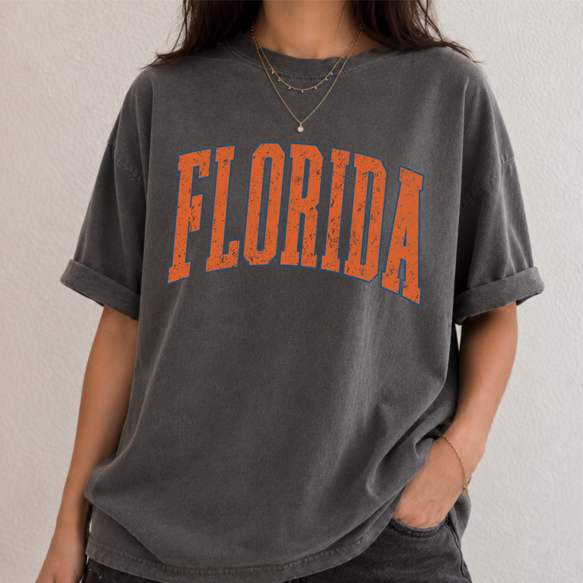 Vintage Florida PNG Bundle | Retro Distressed Varsity Lettering | Game Day Digital Download