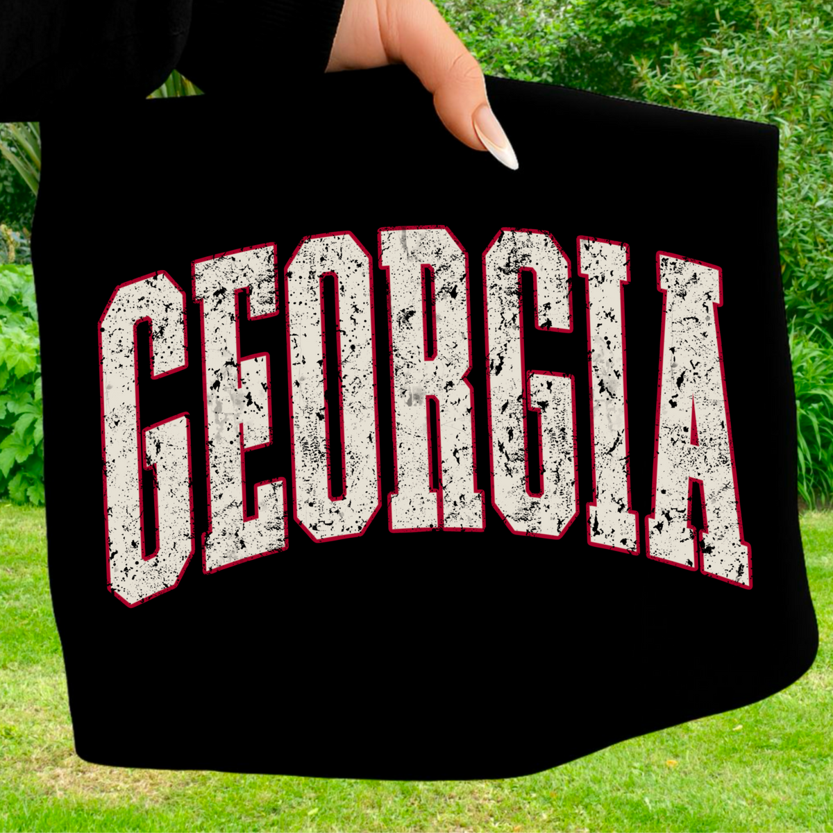 Vintage Georgia PNG Bundle | Distressed Varsity Letter Design