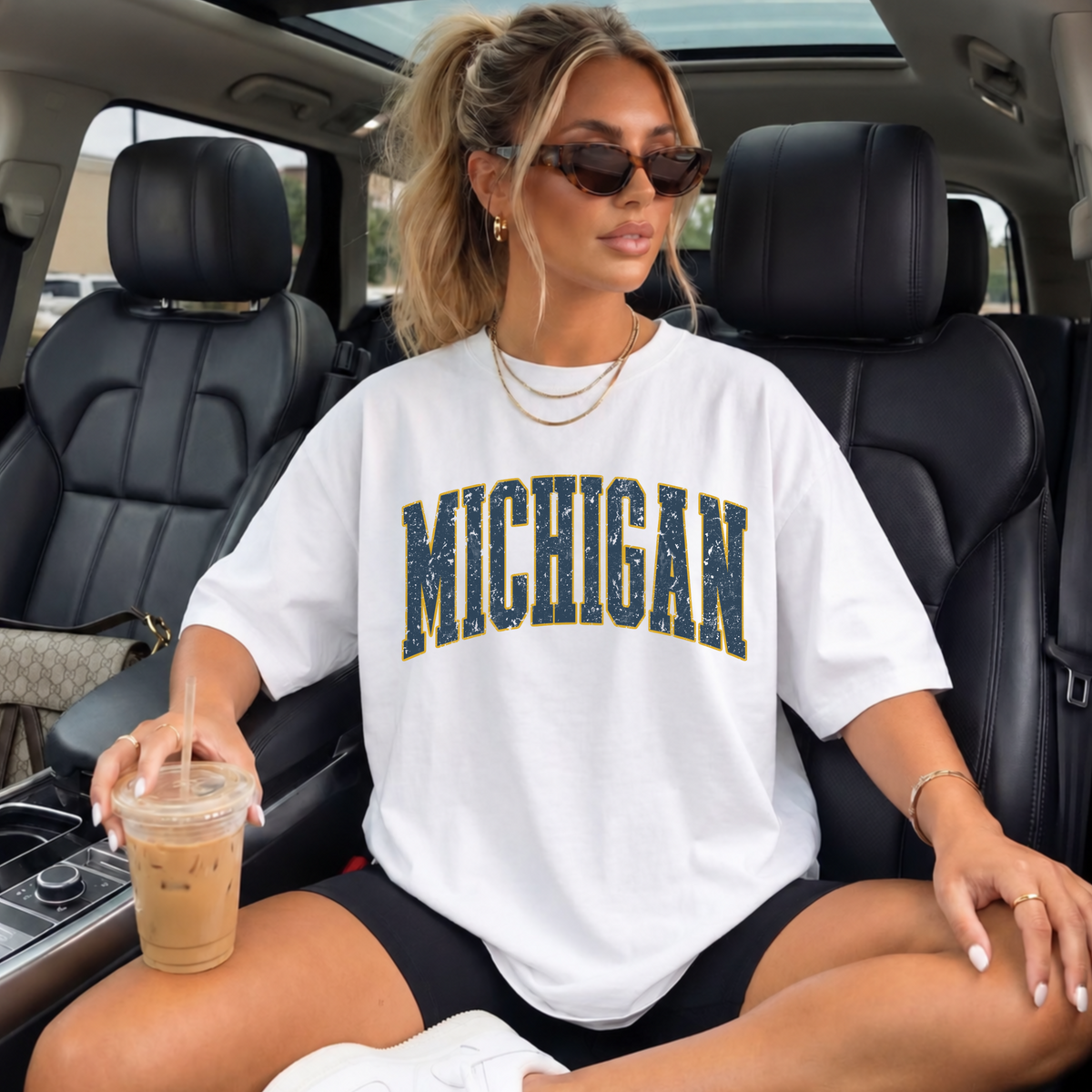 Vintage Michigan PNG Bundle | Retro Distressed Varsity Lettering | Game Day Digital Download