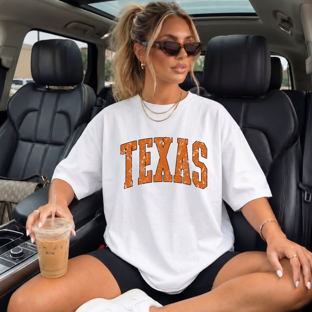Texas PNG Bundle | 4 Retro Distressed Varsity Texas Designs | Digital Download
