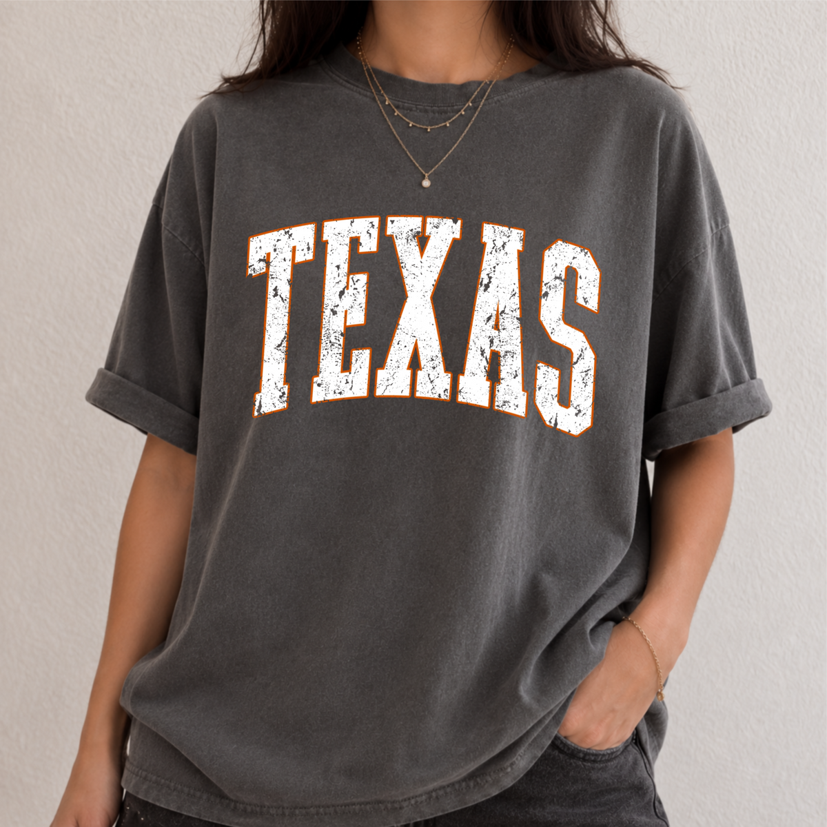 Texas PNG Bundle | 4 Retro Distressed Varsity Texas Designs | Digital Download